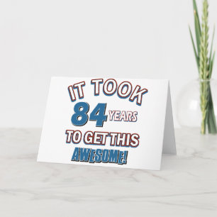 Carte conceptions d'anniversaire de 84 ans