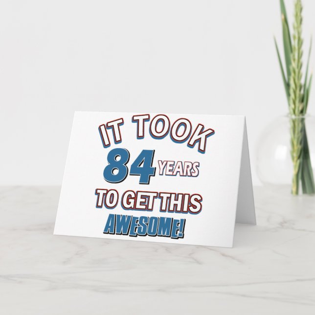 Carte conceptions d'anniversaire de 84 ans (Devant)
