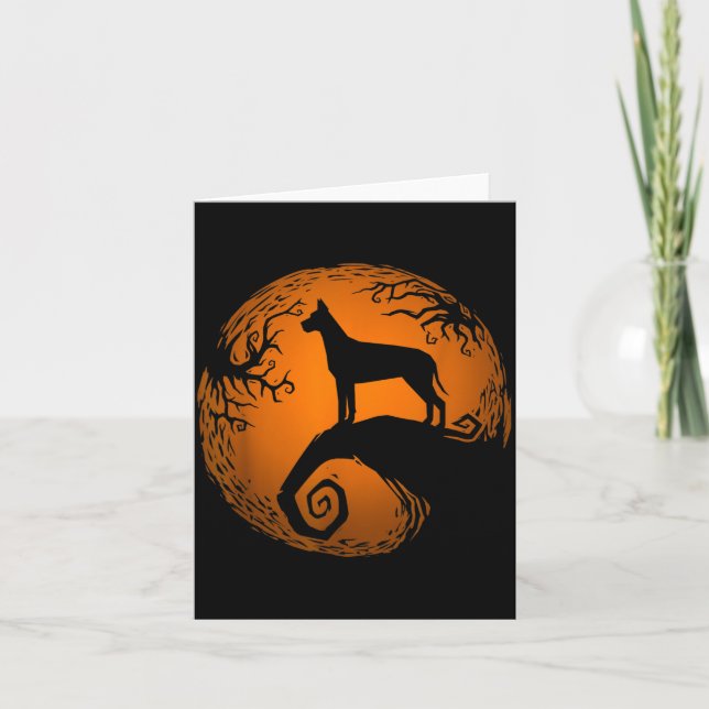 Carte Conceptions de chiens avant la Nuit d'Halloween (Devant)