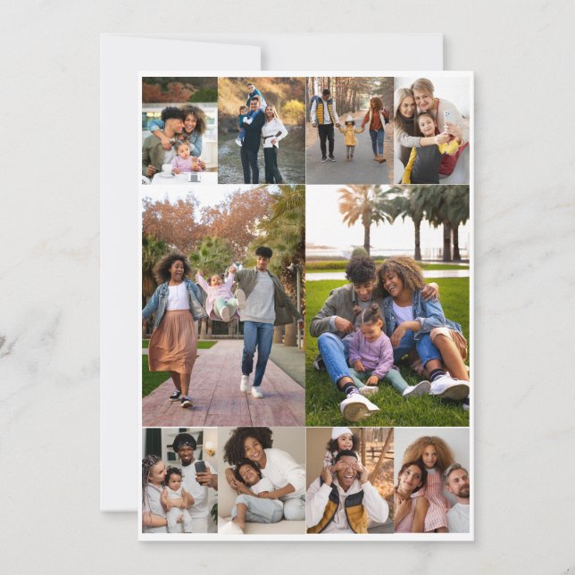 Carte Concevez Votre Propre Collage De 10 Photos (Devant)