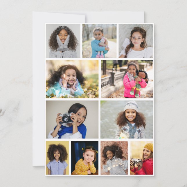 Carte Concevez votre propre collage de 11 photos (Devant)