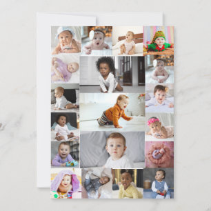 Carte Concevez votre propre collage de 19 photos