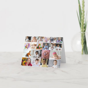 Carte Concevez votre propre collage de 20 photos