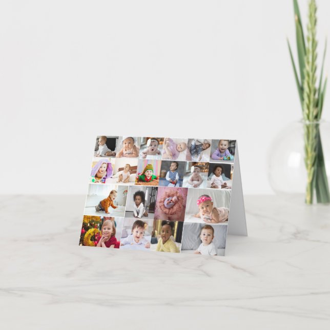 Carte Concevez votre propre collage de 20 photos  (Devant)