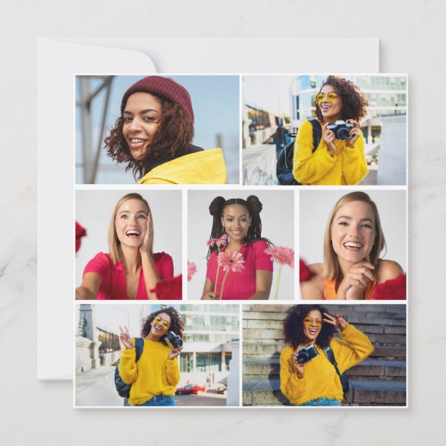 Carte Concevez votre propre collage de 7 photos (Devant)
