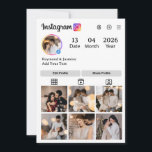 Carte Concevez Votre Propre Collage de 7 Photos<br><div class="desc">Concevez votre collage de 7 photos en utilisant une interface de style Instagram ! Remplacez facilement l'image par vos photos préférées dans 6 cadres personnalisables et 1 image de profil. C'est parfait pour partager des souvenirs, raconter une histoire ou créer une grille visuelle stylée — tout dans une mise en...</div>