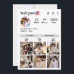 Carte Concevez votre propre collage de 7 photos<br><div class="desc">Créez votre collage de 7 photos à l'aide d'une interface de style Instagram ! Remplacez facilement l'image par vos photos préférées dans 6 cadres personnalisables et 1 image de profil. C'est parfait pour partager des souvenirs, raconter une histoire ou créer une grille visuelle élégante — le tout dans une mise...</div>