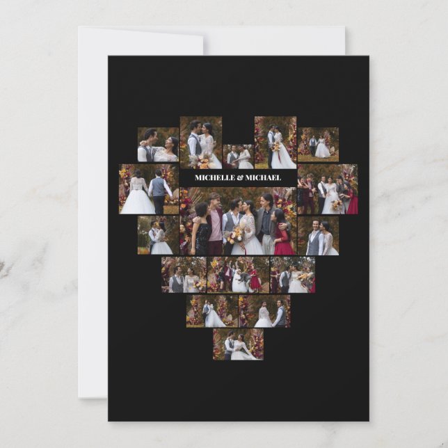 Carte Concevez Votre Propre Collage De Photos En Forme D (Devant)