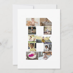 Carte Concevez votre propre collage photo avec la lettre