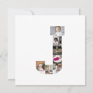 Carte Concevez votre propre collage photo avec la lettre