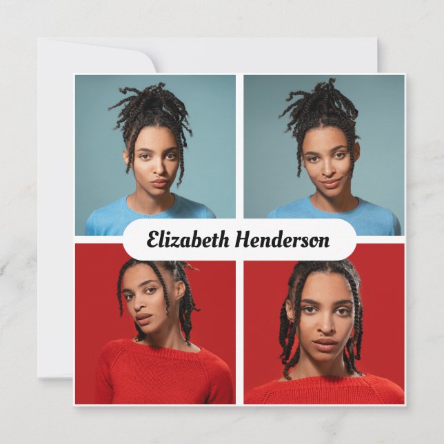 Carte Concevez votre propre collection de 4 photos (Devant)