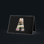 Carte Concevez Votre Propre Lettre A Collage Photo<br><div class="desc">Ce collage photo de monogramme est un design personnalisé qui combine un monogramme gras (initiales ou une lettre) avec une collection de photos disposées artistiquement à l'intérieur ou autour de lui. C'est une façon élégante de mettre en valeur des souvenirs tout en ajoutant une touche unique et élégante à la...</div>