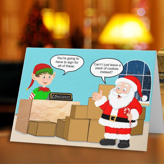 Carte Concierge de livraison de Noël Humour de Noël (Créateur téléchargé)