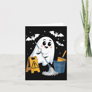 Carte Concierge Fantôme Drôle d'école Halloween