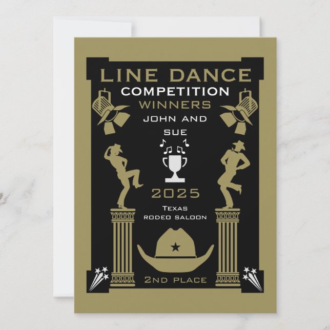 Carte Concours de danse américaine (Devant)