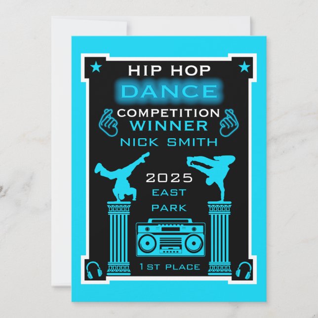 Carte Concours de danse Hip hop (Devant)