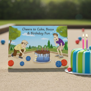 Carte Concours de gâteau d'anniversaire drôle avec boule