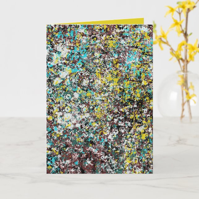 Carte Conçu pour les amateurs de design d'art abstrait (Fleur jaune)