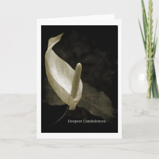 Carte Condoléances les plus sincères (Devant)