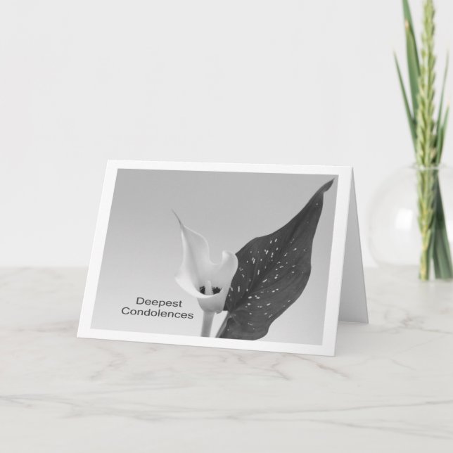 Carte Condoléances les plus sincères (Devant)