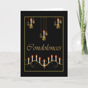 Carte Condolence funéraire deuil