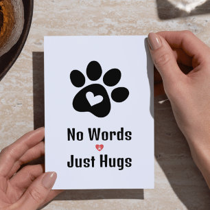 Carte Condolence imprimable pour ami, animal de co