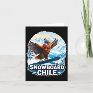 Carte Condor De Snowboard Dans Les Montagnes Du Chili