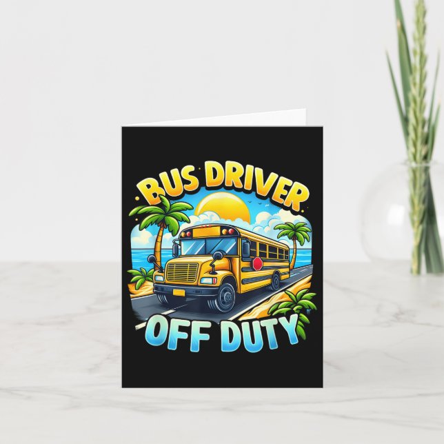 Carte Conducteur De Bus Hors Service Bonjour Été Dernier (Devant)