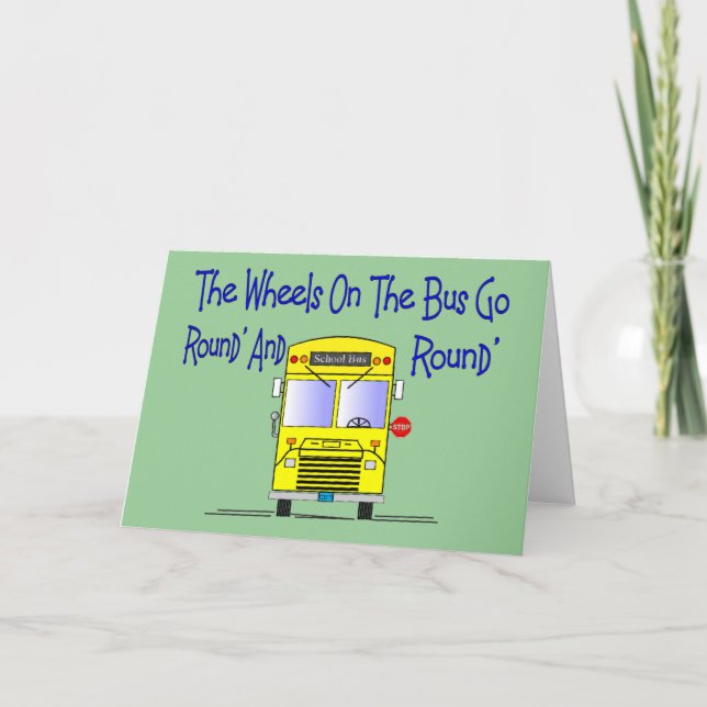 Carte Conducteur de bus "Les roues dans le bus" (Devant)