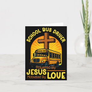 Carte Conducteur de bus scolaire Jésus Foi Conducteur de