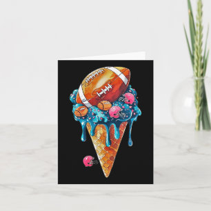 Carte Cône D'Aquarelle De Crème De Flacon De Football Av
