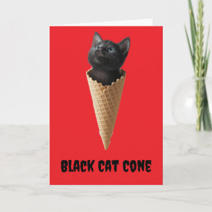 Carte Cône de chat noir