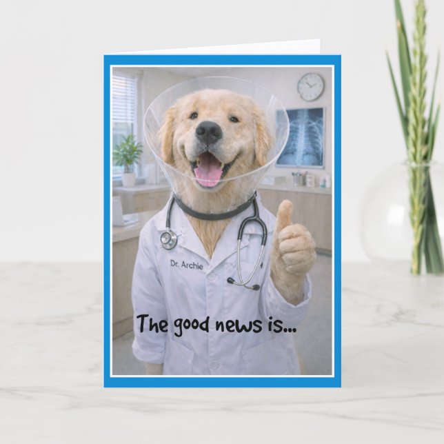 Carte Cone of Shame  Get Well Card  COC-1 (Devant)