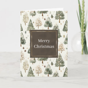 Carte Cônes de pin verts Noël