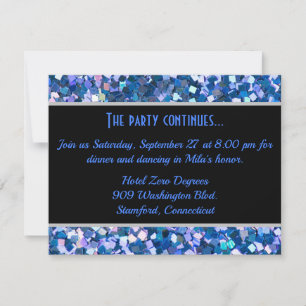 Carte Confetti Blue Party