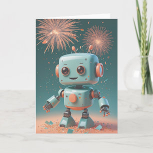 Carte Confettis d'anniversaire pixelisés fête