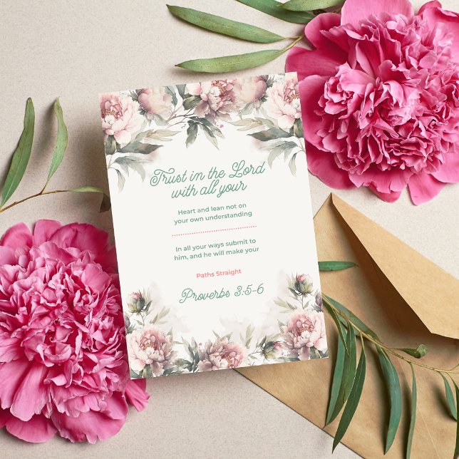 Carte Confiance dans les proverbes du Seigneur 3:5-6 (Créateur téléchargé)