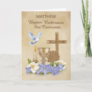 Carte Confirmation de la communion de baptême RCIA Félic