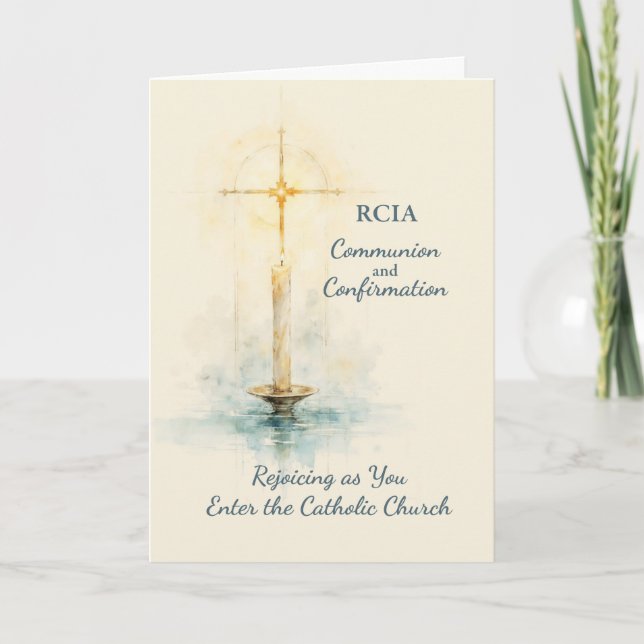 Carte Confirmation de la Communion RCIA Église Catholiqu (Devant)