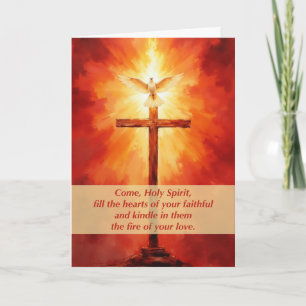 Carte Confirmation Félicitations Saint Esprit et Croix