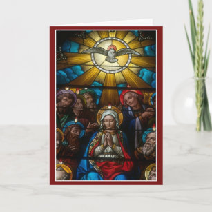 Carte Confirmation Saint-Esprit Vierge Marie Apôtres