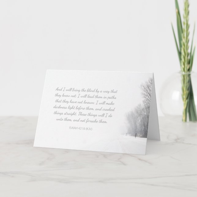 Carte Confort chrétien - Dieu ne vous abandonnera pas (Devant)