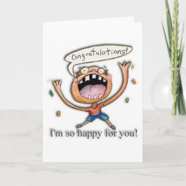 Carte Congrats ! Je suis si heureux pour vous ! (Devant)