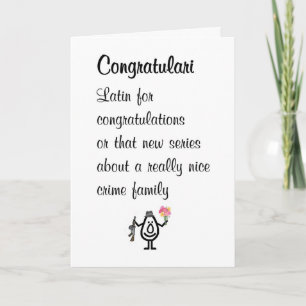 Carte Congratulari Un poème drôle de félicitations