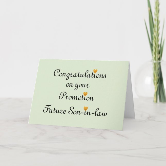 Carte Congratulation on your promotion Future Son-in-law (Devant)