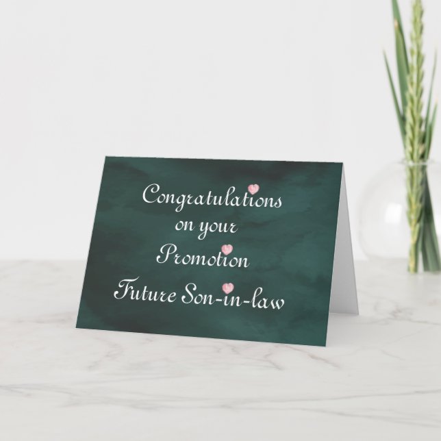 Carte Congratulation on your promotion Future Son-in-law (Devant)