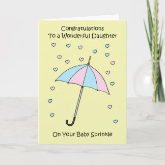 Carte Congratulations Daughter on Baby Sprinkle
