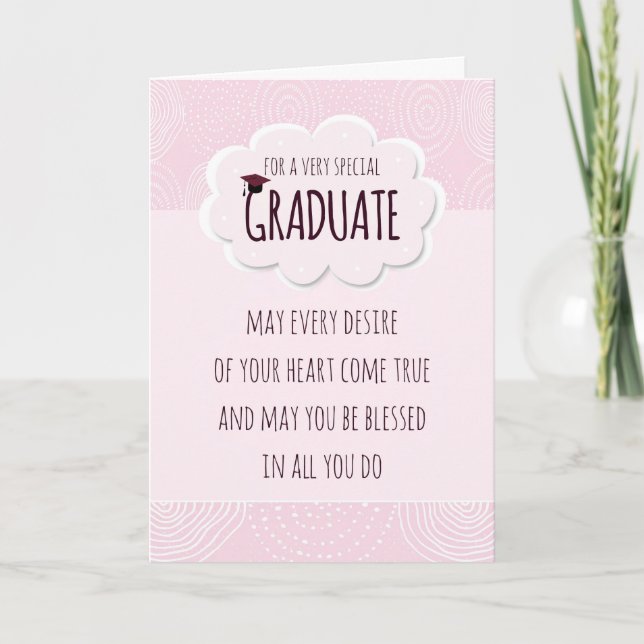 Carte Congratulations de grade Girly Pink (Devant)