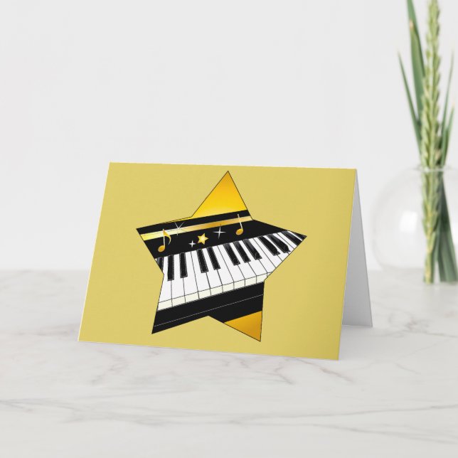 Carte Congratulations de piano recital star (Devant)