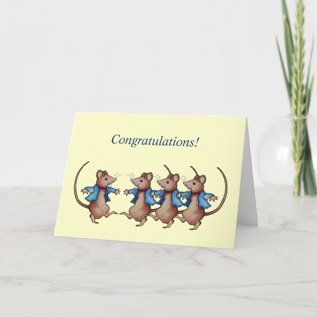 Carte Congratulations : Done Things Your Own Way : Mice (Devant)